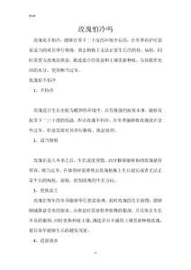 玫瑰怕冷吗