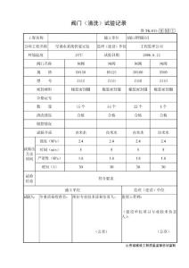 TK011阀门（清洗）试验记录