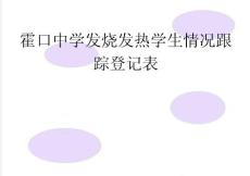 霍口中学发烧发热学生情况跟踪登记表(25页)