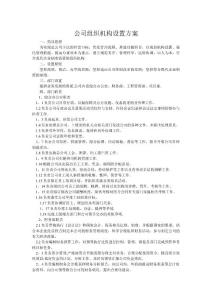 子公司組織機(jī)構(gòu)設(shè)置方案