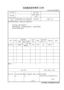 TK030防腐施工记录（风管法兰）