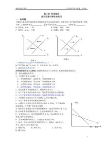 供求理論有關均衡與彈性的練習