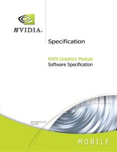 MXM Software Specification v1.0