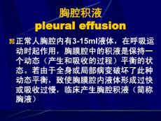 胸腔积液pleuraleffusion
