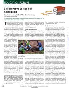 Collaborative Ecological Restoration-Science