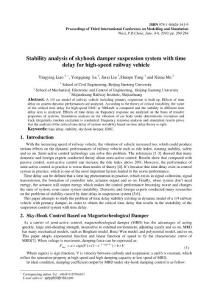 Stability analysis of skyhook damper suspension system with time delay for high-speed railway vehicle