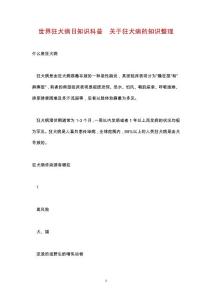世界狂犬病日知识科普  关于狂犬病的知识整理