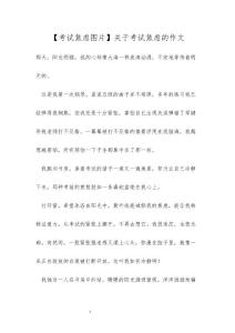 【考试焦虑图片】关于考试焦虑的作文