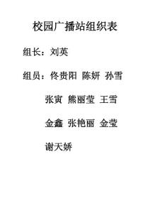 廣播站組織表文檔