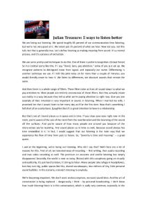Julian Treasure 5 ways to listen better