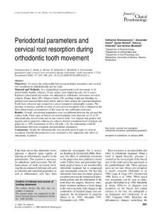 Periodontal parameters and