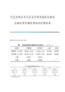 气交灸联合耳穴压豆对骨质疏松性椎体压缩性骨折腹胀便秘的护理效果