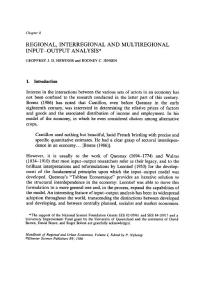 Chapter 8 Regional, interregional and multiregional input-output analysis