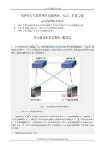 部署高可用性的網(wǎng)絡(luò)專題-熱備，冗余，負(fù)載均衡，聚集聚集