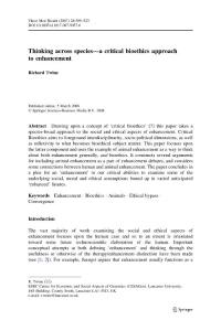 a critical bioethics approach to enhancement