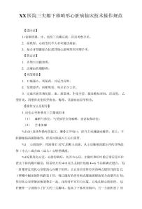 XX医院三尖瓣下移畸形和三尖瓣闭锁心脏病临床技术操作规范