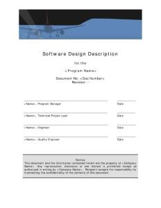 Software Design Description (DO-178C, 11.10)