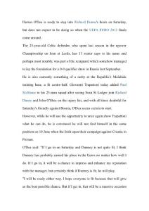 O´Dea ´ready´ to step in for depleted Irish