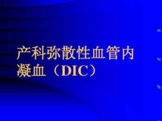 产科弥散性血管内凝血