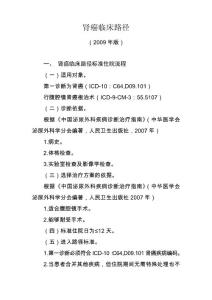 肾癌临床路径