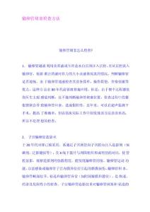 输卵管堵塞检查方法