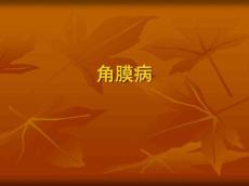 眼科课程-角膜病