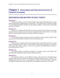 Intermediate Accounting - Chap01 Solution