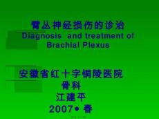 臂丛神经损伤的诊治
