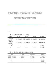 牙体牙髓联合正畸治疗恒上前牙冠根折的疗效分析及有效率评价