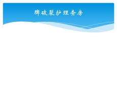 脾破裂护理查房