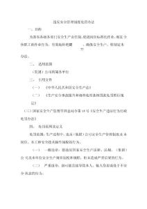 違反安全管理制度處罰辦法