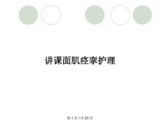 讲课面肌痉挛护理