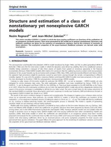 Structure and estimation of a class of