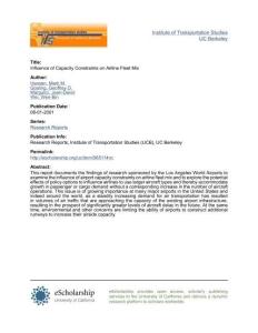 Influence of Capacity Constraints on Airline Fleet Mix