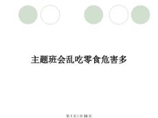 主题班会乱吃零食危害多