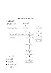 某电气安装工程施工设计