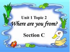 七年级英语上册 Unit 1 Topic 2 Where are you from Section C