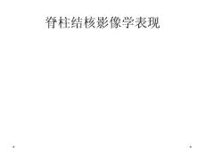 脊柱结核影像学表现
