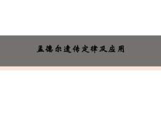 高三生物一轮复习课件孟德尔遗传定律及应用