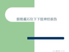 膀胱截石位下下肢神经损伤