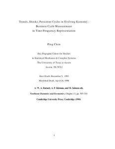 Trends, Shocks, Persistent Cycles in Evolving Economy-Business Cycle Measurement in Time-Frequency Representation