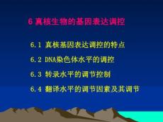 6 真核生物的基因表達調控