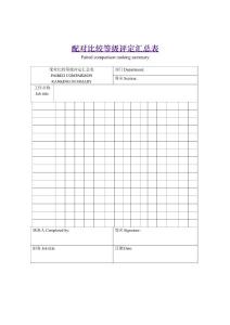 【管理精品】四十八、配對比較等級評定匯總表