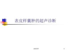 表皮样囊肿的超声幻灯ppt课件