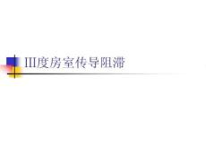 Ⅲ度房室传导阻滞