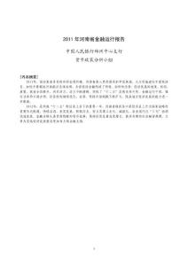 2011年河南省金融运行报告