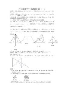 八年級數學中考試題