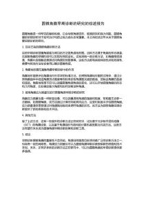 圆锥角膜早期诊断的研究的综述报告