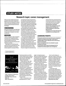 Research topic career management