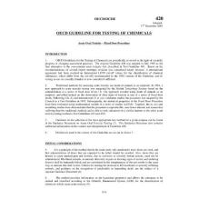 OECD Guideline for the Testing of Chemicals Number 420 Acute Oral Toxicity - Fixed Dose Method (December 17, 2001